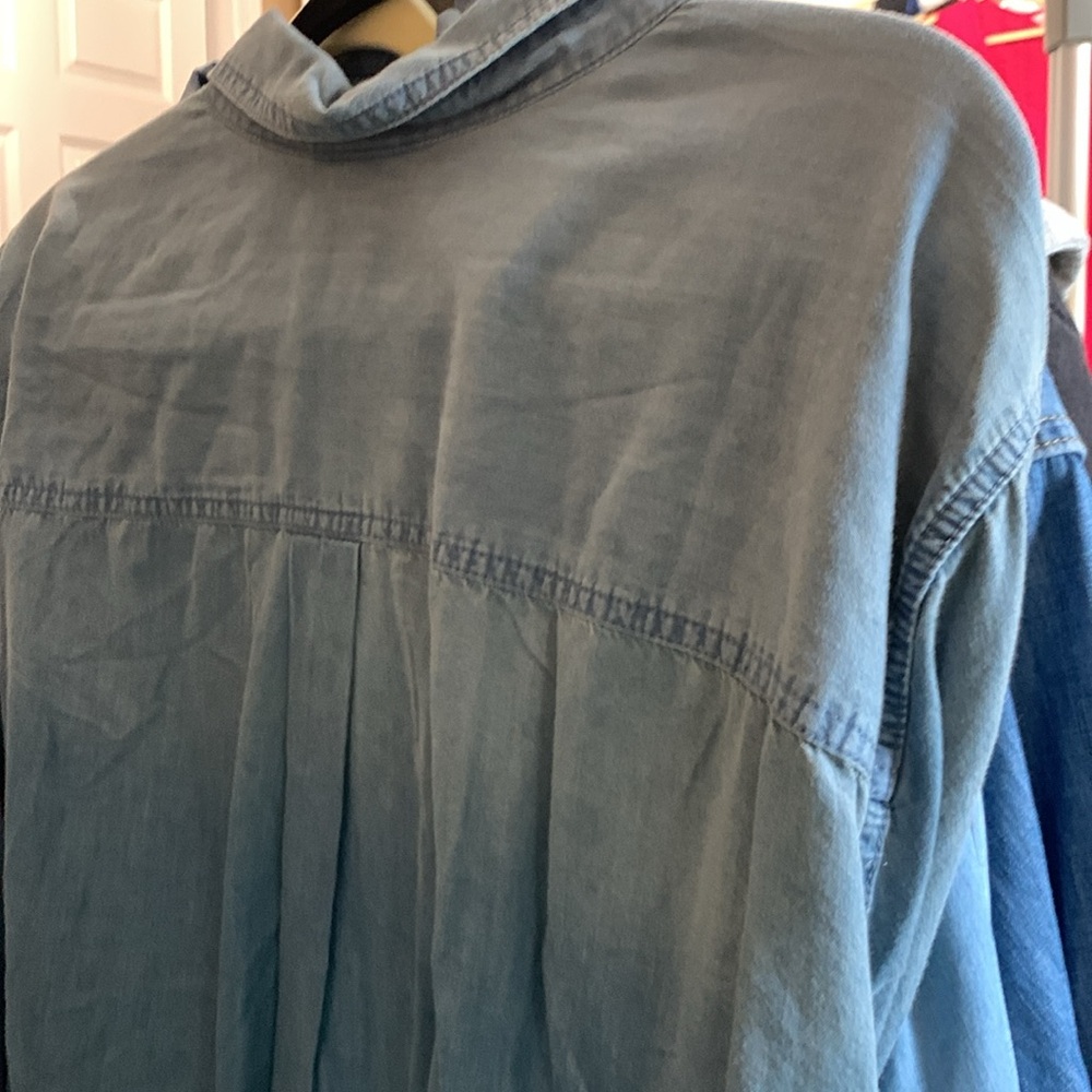 Catherines jean shirt 5 x. NWOT. Button down front. Perfect for fall - Picture 8 of 9